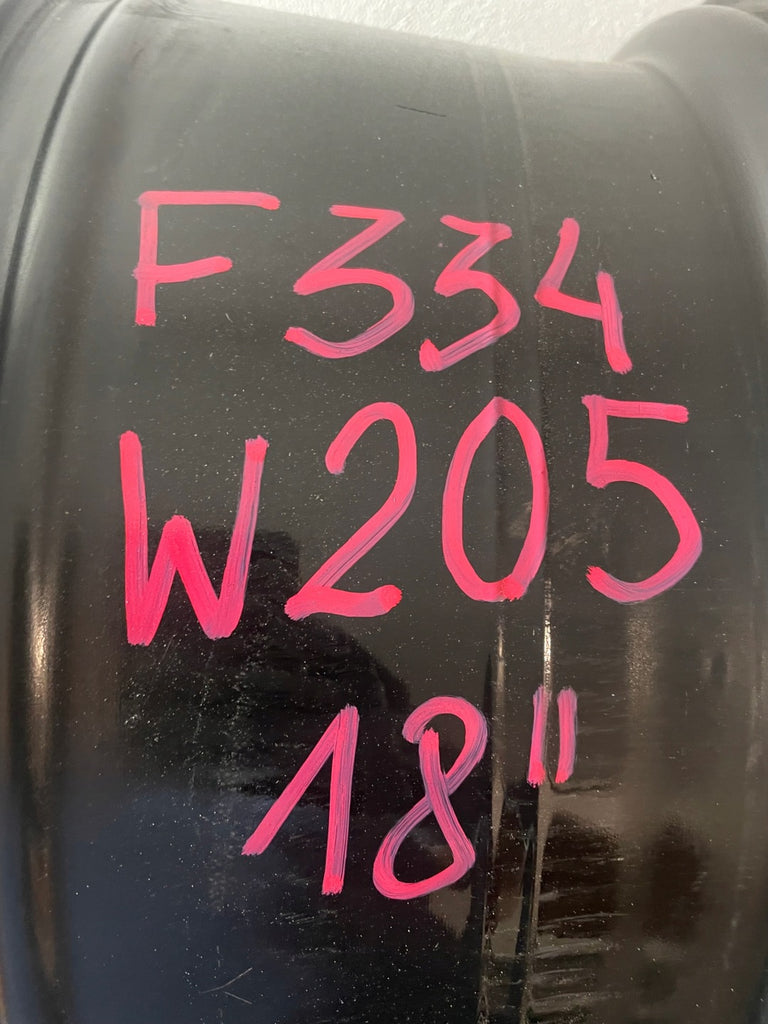 1x Alufelge 18 Zoll 8.5" 5x112 56ET Glanz Schwarz A2054018300 Mercedes-Benz W205 FEL9171634063wx