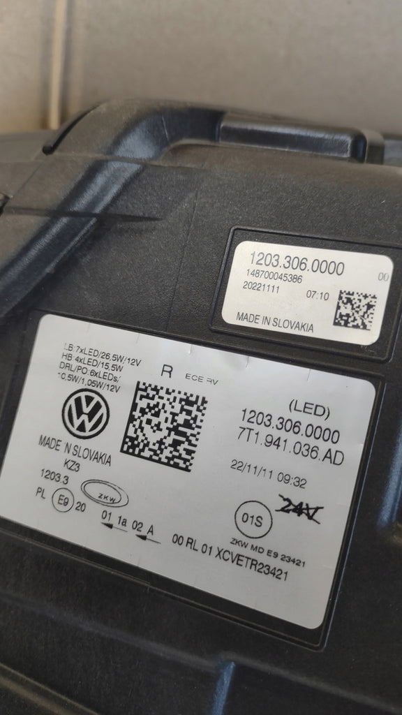 Frontscheinwerfer VW T7 7T1941036D LED Rechts Scheinwerfer Headlight