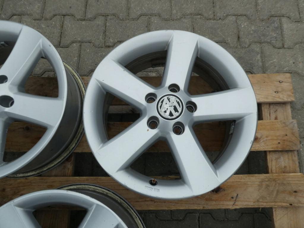 4x Alufelge 16 Zoll 6.5" 5x112 33ET Silber 5N0071466 VW Tiguan Rim Wheel FEL5505070159vv