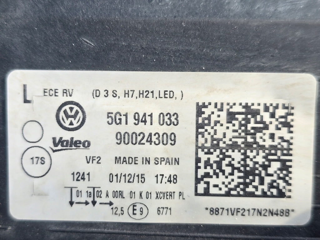 Frontscheinwerfer VW Golf VII 5g1 5G1941033 Bi-Xenon Rechts oder Links SCH5248226352pw