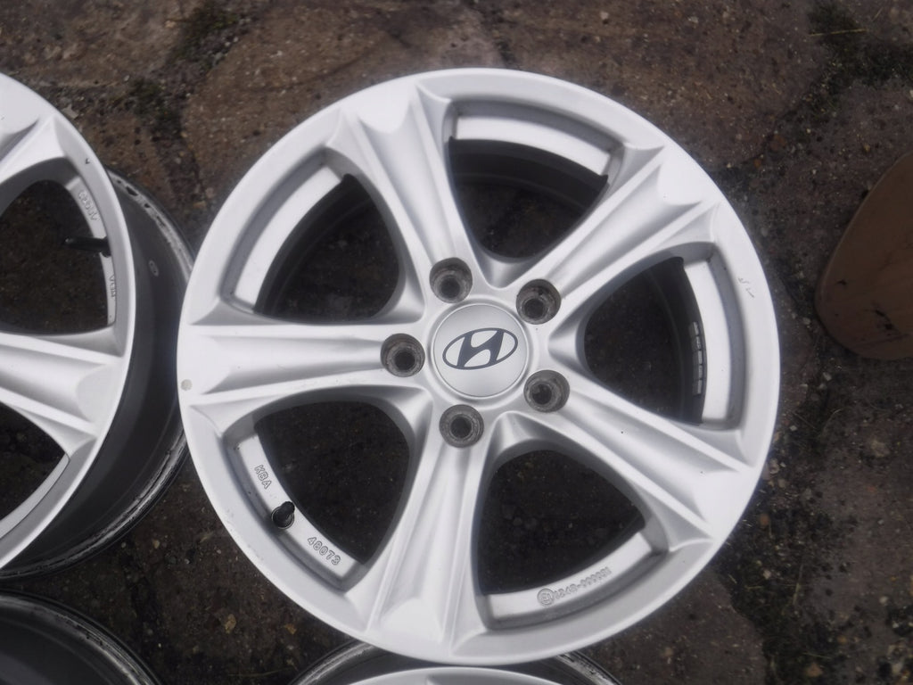 4x Alufelge 16 Zoll 6.5" 5x114.3 45ET Glanz Silber 65645114 Rim Wheel FEL6552621192bu