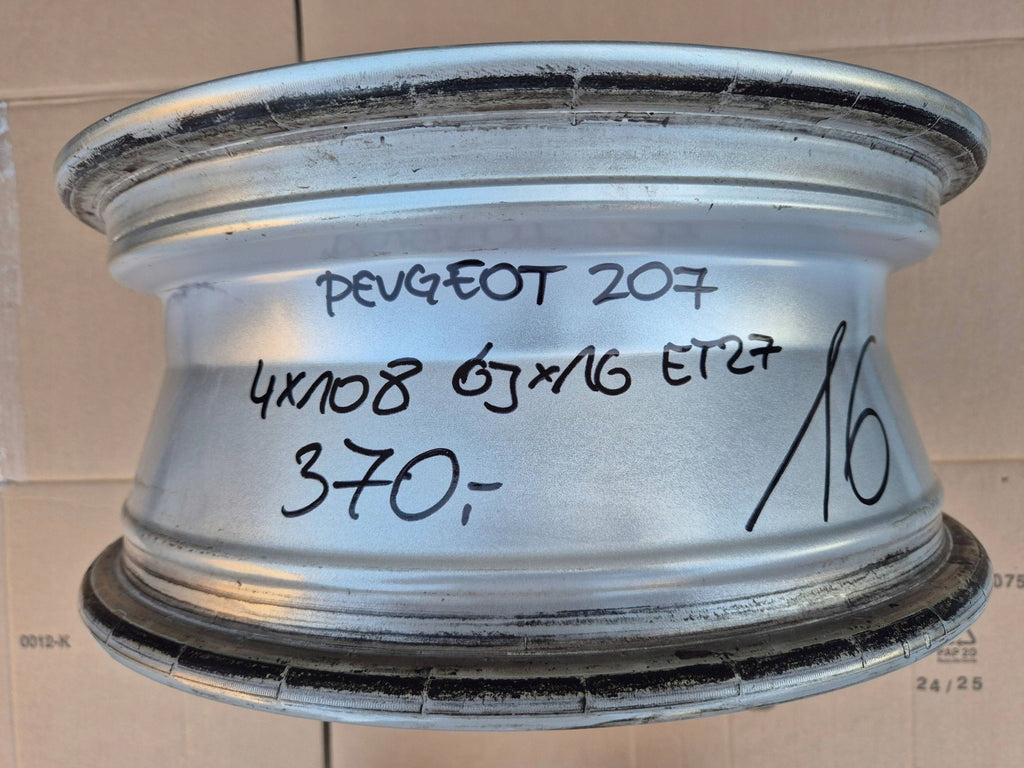 1x Alufelge 16 Zoll 6.0" 4x108 27ET 9686100080 Peugeot 207 Rim Wheel FEL5068782264ms