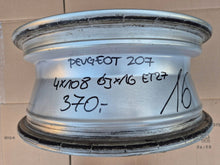 Load image into Gallery viewer, 1x Alufelge 16 Zoll 6.0" 4x108 27ET 9686100080 Peugeot 207 Rim Wheel FEL5068782264ms