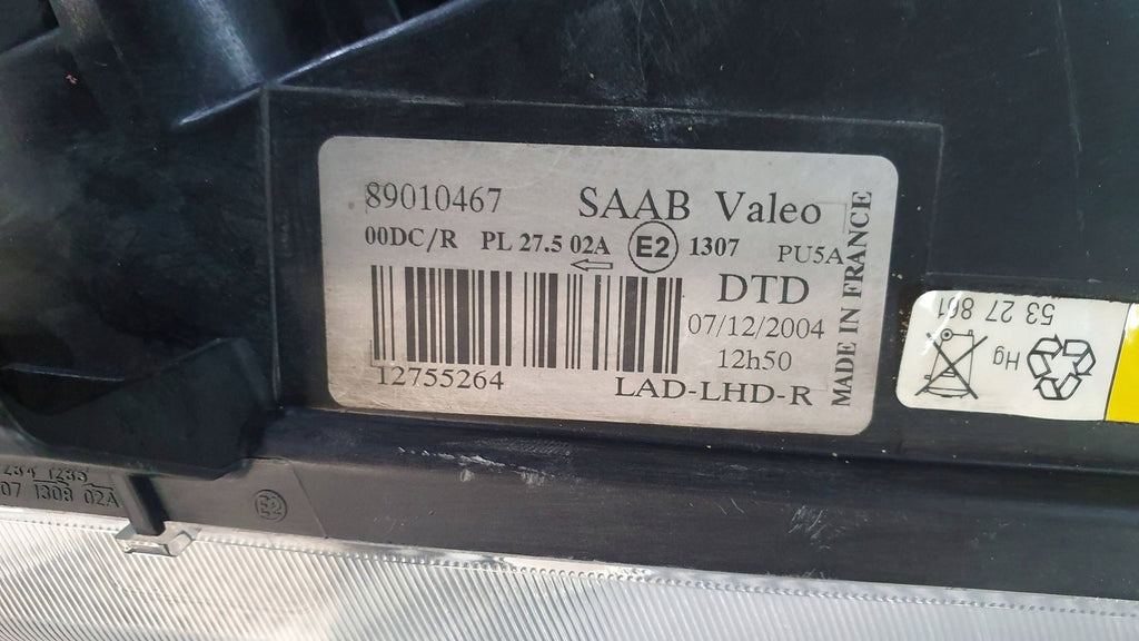 Frontscheinwerfer Saab 9-5 95 89010467 Xenon Rechts Scheinwerfer Headlight