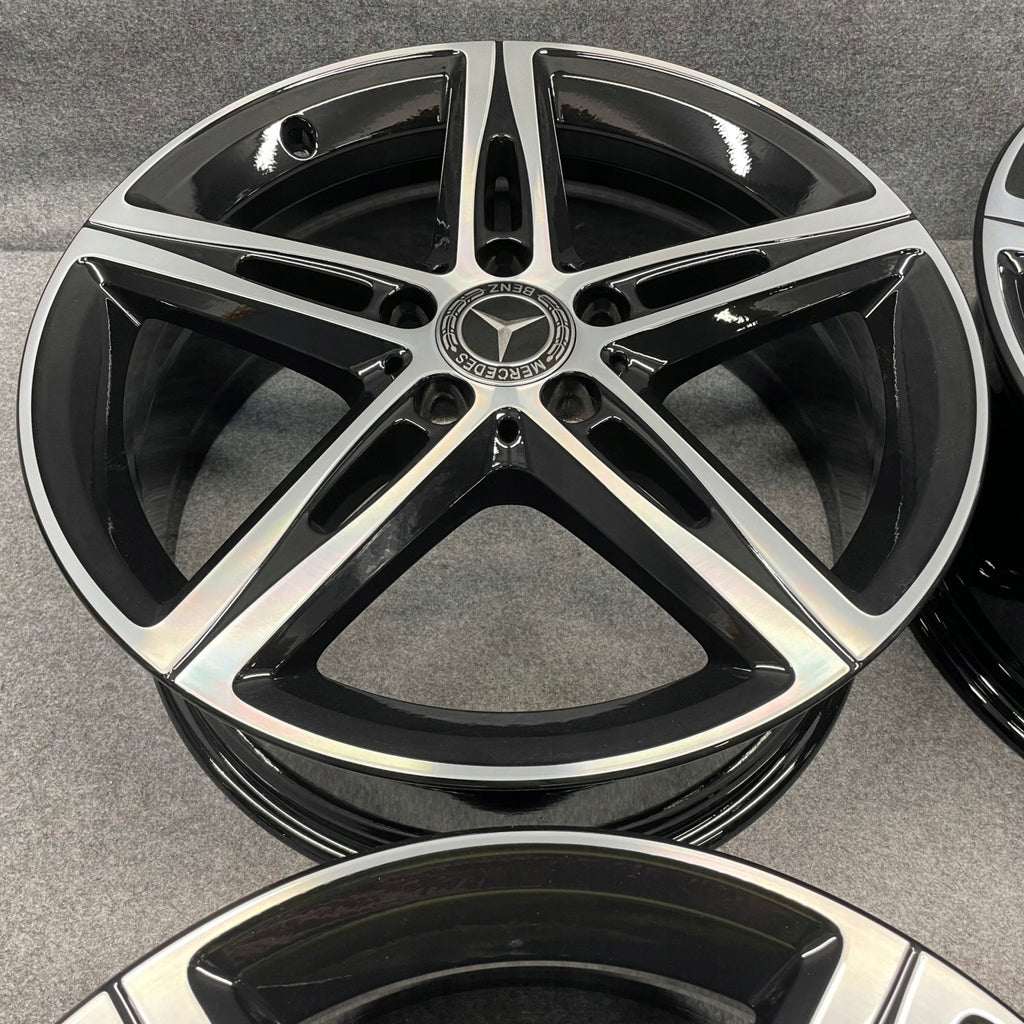 4x Alufelge 18 Zoll 7.5" 5x112 49ET Glanz Schwarz A1774010700 Mercedes-Benz Cla FEL9497353241ms