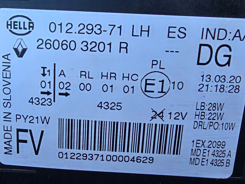 Frontscheinwerfer Renault Scenic 260603201R LED Links Scheinwerfer Headlight SCH9100210820pq