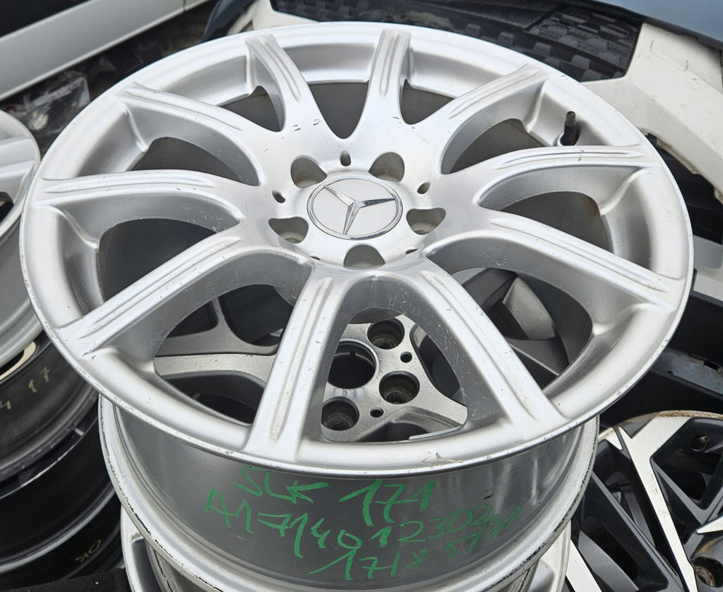 1x Alufelge 17 Zoll 8.5" 5x112 30ET Glanz Silber A1714012302 Mercedes-Benz Slk FEL9231205531km