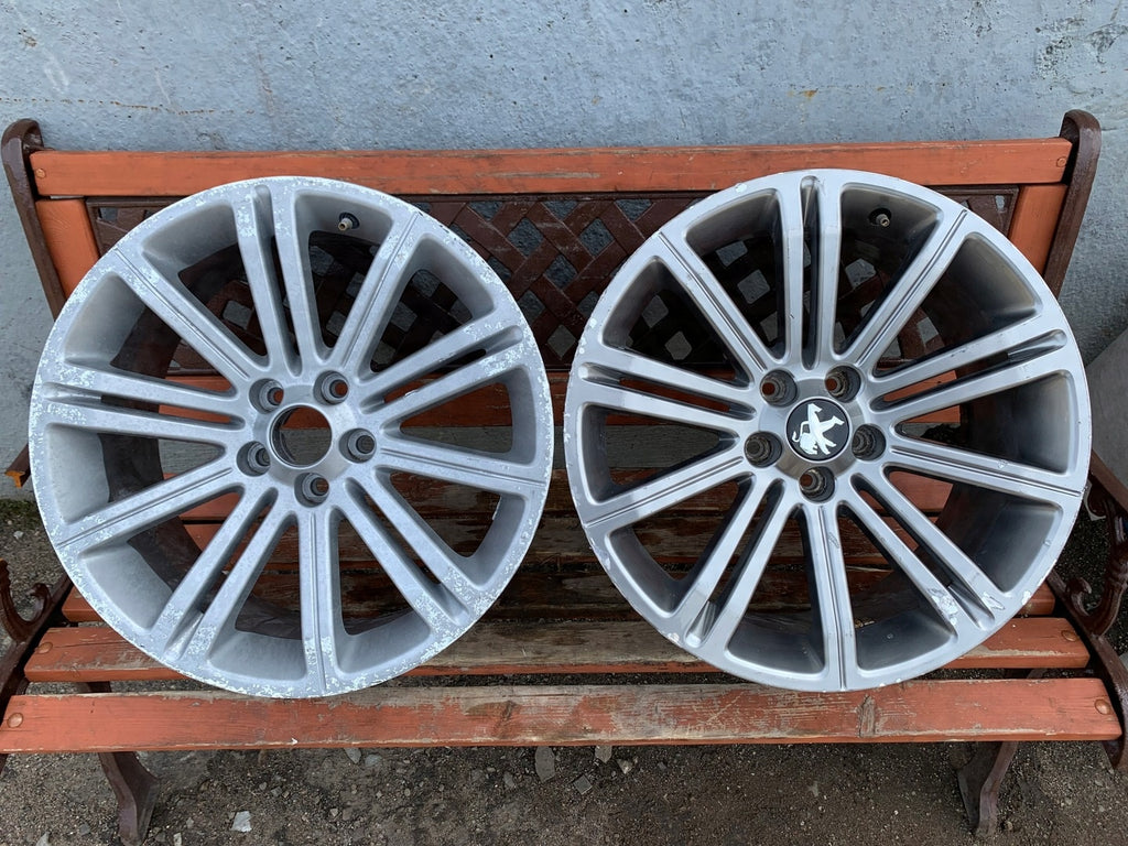 1x Alufelge 18 Zoll 8.0" 5x112 27ET Glanz Graphit 9673495377 Peugeot Rcz
