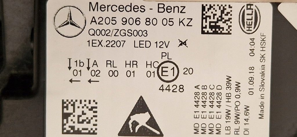 Frontscheinwerfer Mercedes-Benz A2059068005 LED Rechts Scheinwerfer Headlight