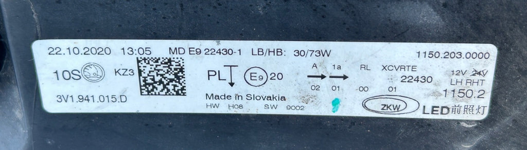 Frontscheinwerfer Skoda Superb III 3V1941015D LED Links Scheinwerfer Headlight SCH2475644331qg