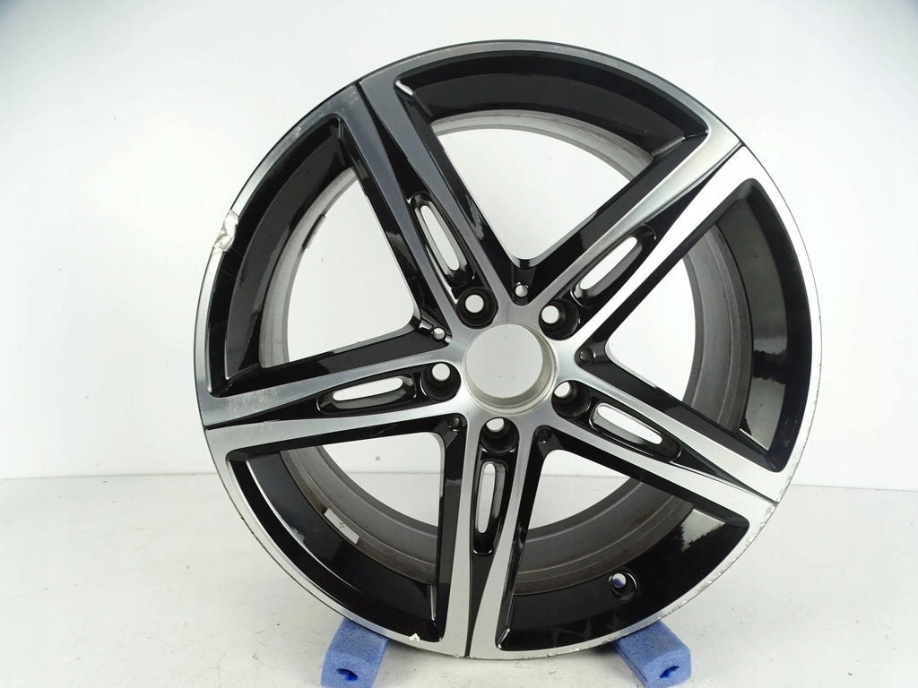 1x Alufelge 18 Zoll 7.5" 5x112 49ET Glanz Schwarz A1774010700 Mercedes-Benz