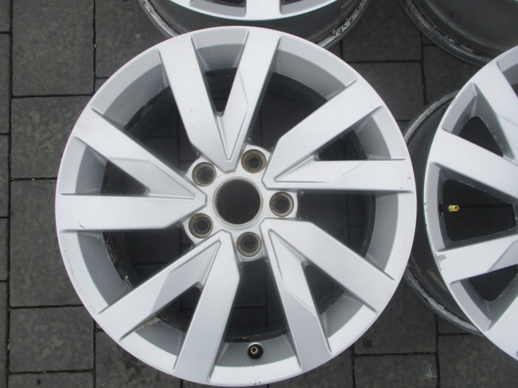 4x Alufelge 16 Zoll 6.5" 5x112 41ET Glanz Silber 3G0601025A Skoda I Rim Wheel FEL4936431459nv