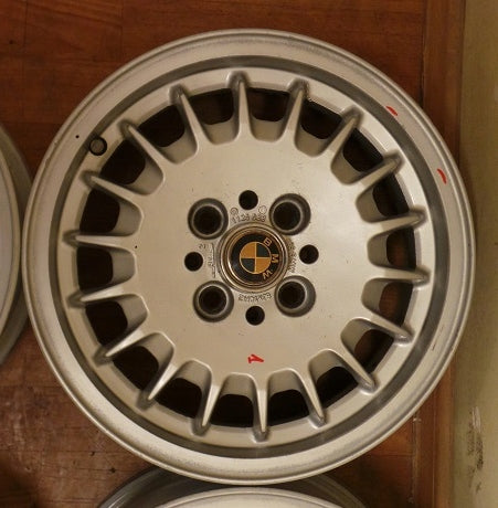4x Alufelge 14 Zoll 6.0" 4x100 35ET Glanz Silber 1125688 BMW 3 E30 Rim Wheel FEL7630021747mf