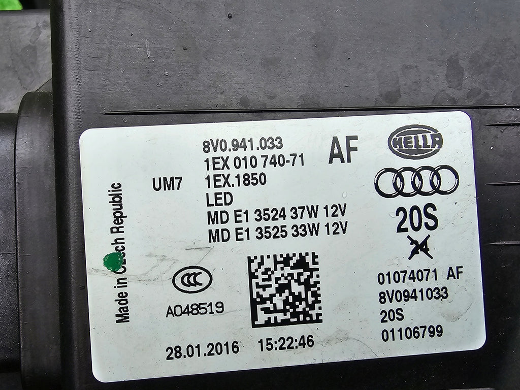 Frontscheinwerfer Audi A3 8V0941033 Full LED Links Scheinwerfer Headlight SCH8239768232pm