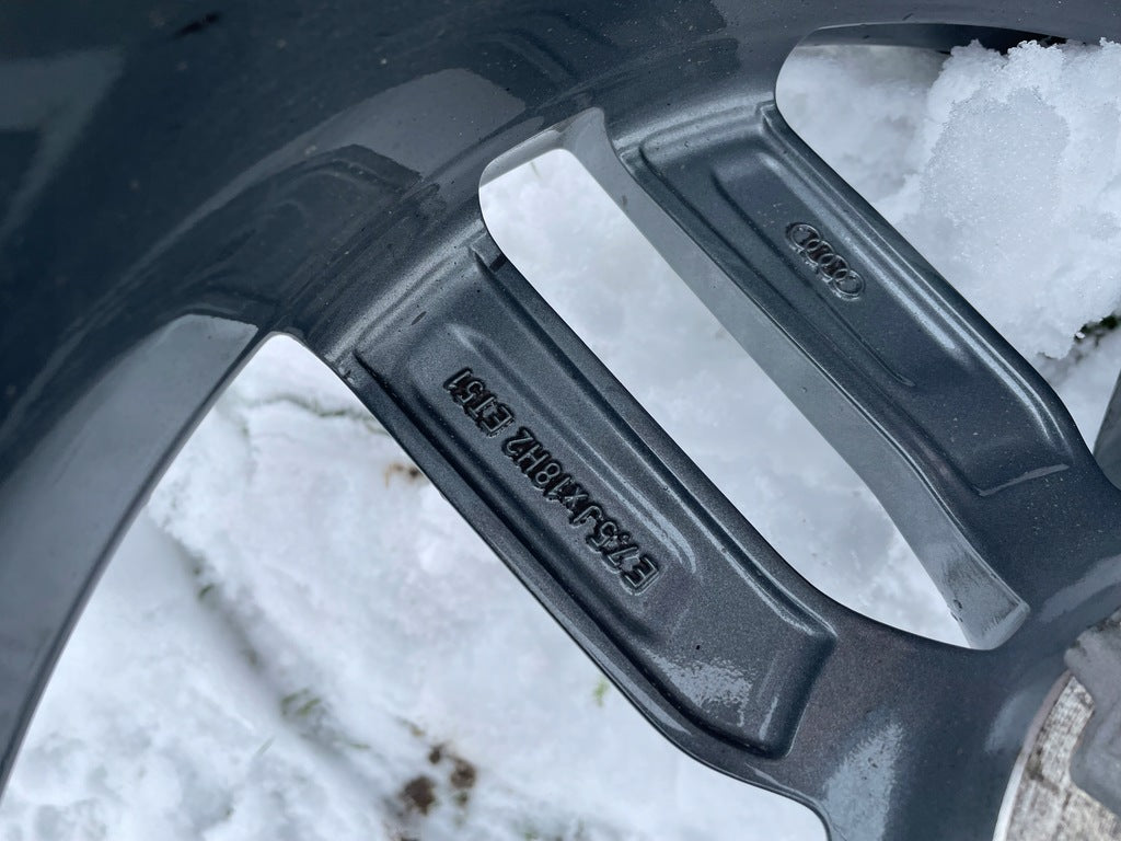 2x Alufelge 18 Zoll 7.5" 5x112 51ET Glanz Grau 8V0601025 Audi A3 Mg Rim Wheel FEL9717590961ms