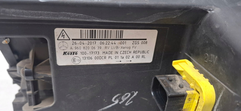 Frontscheinwerfer Mercedes-Benz A9608200639 Xenon Ein Stück (Rechts oder Links) SCH1397654218vo