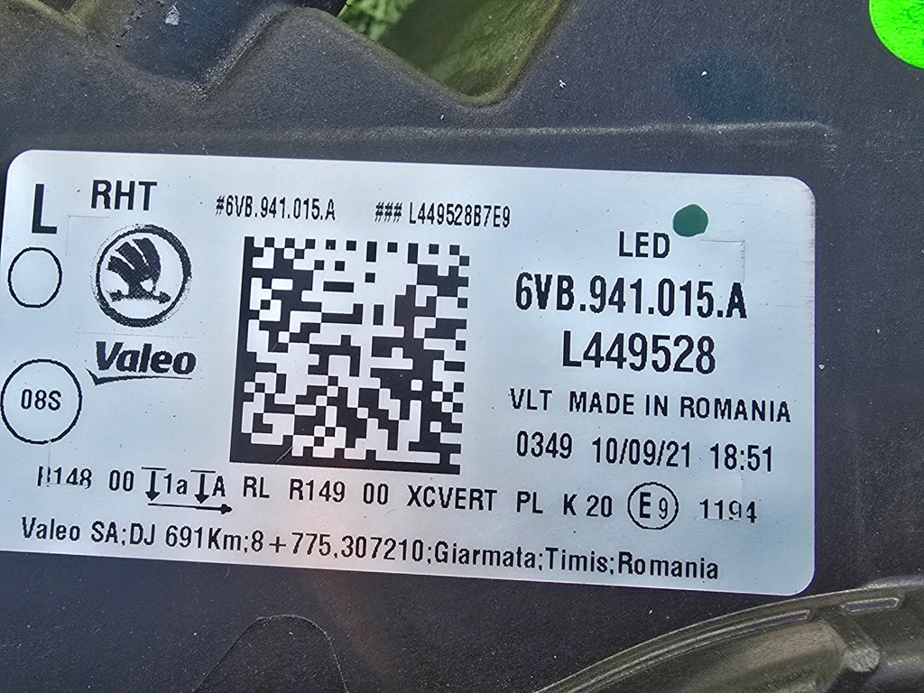 Frontscheinwerfer Skoda Fabia I 6VB941015A 992941571AE LED Links Headlight SCH6307997686tx