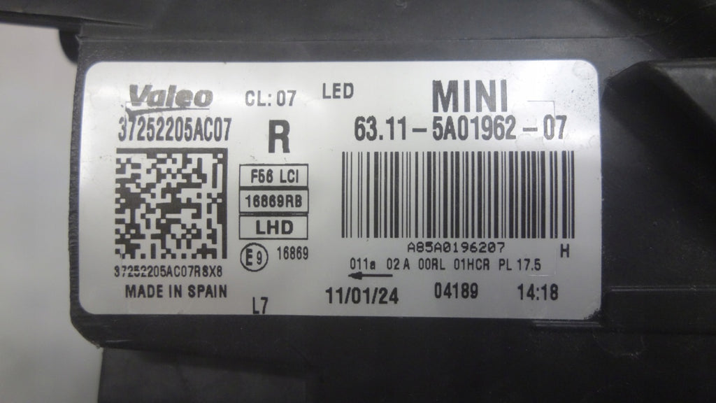 Frontscheinwerfer Mini F56 5A01962-07 LED Rechts Scheinwerfer Headlight SCH1230737225hn