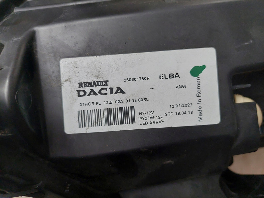Frontscheinwerfer Dacia Sandero III Logan Jogger 260601750R-1 Links Headlight SCH7385661880nj