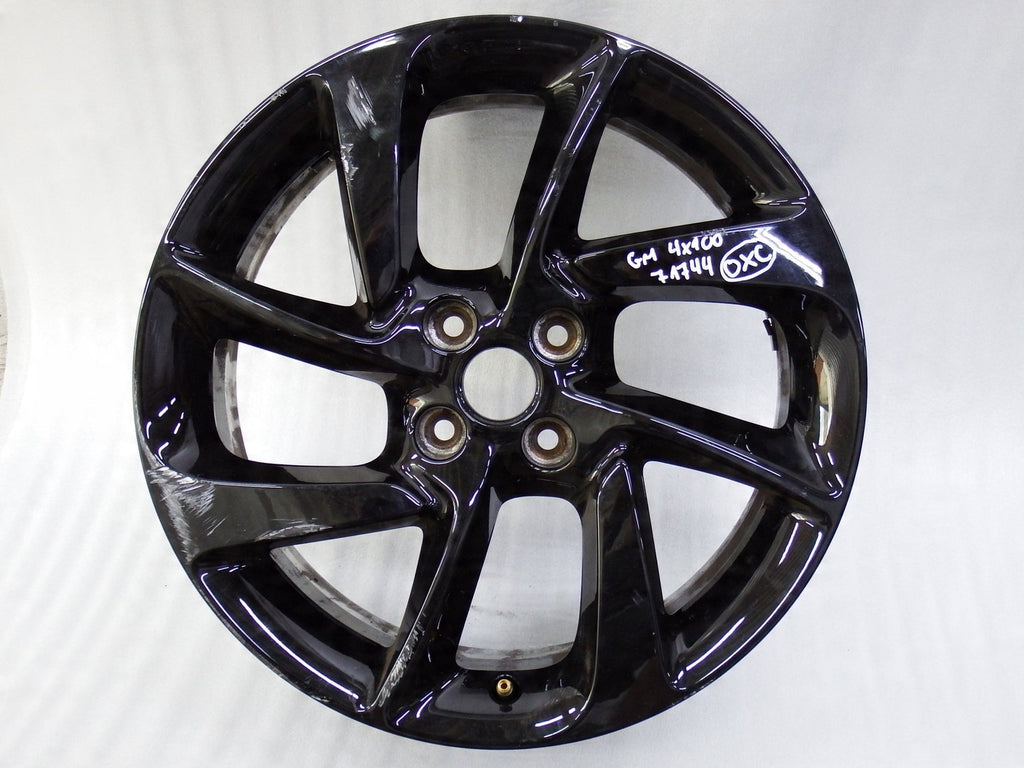 1x Alufelge 17 Zoll 7.0" 4x100 44ET Glanz Schwarz OP074K4 Opel Corsa Rim Wheel