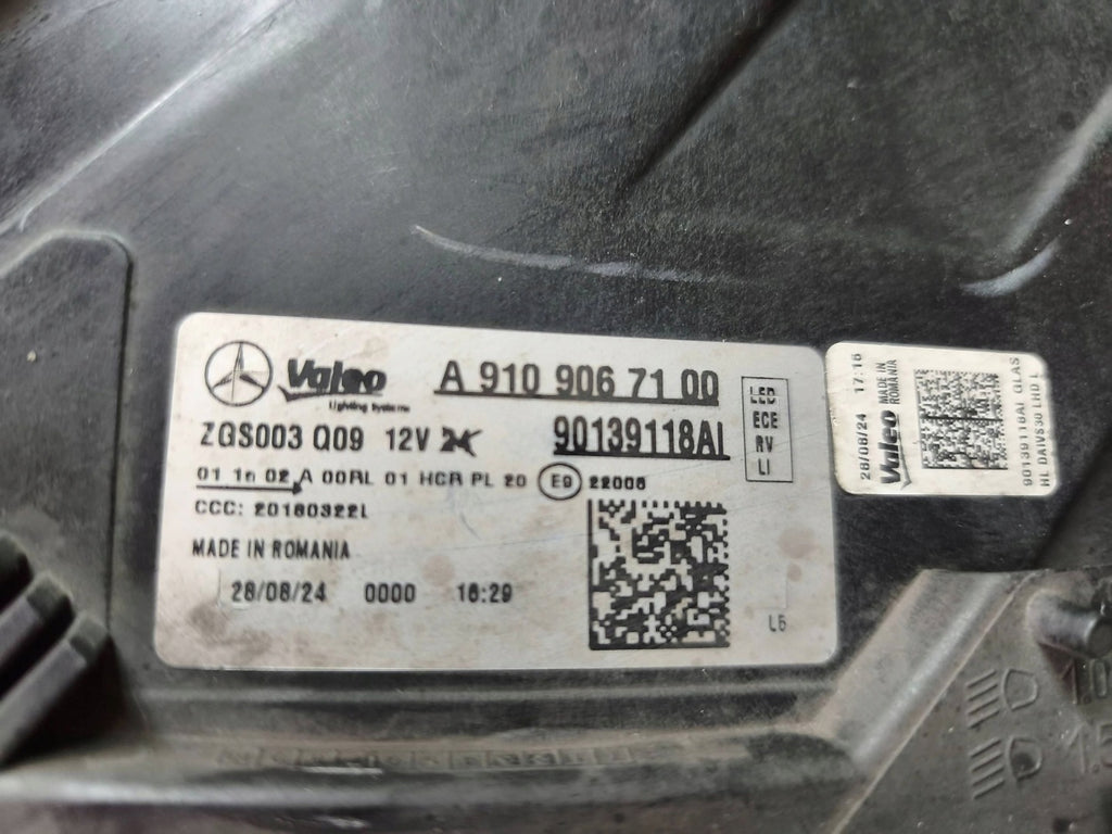 Frontscheinwerfer Mercedes-Benz Sprinter A9109067100 Links Headlight SCH7165596336vy