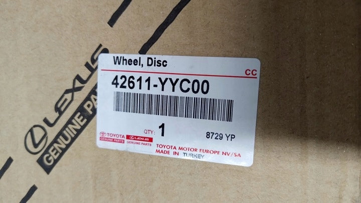 1x Alufelge 17 Zoll 7.5" 5x114.3 40ET Glanz Schwarz 42611-YYC00 Toyota Corolla FEL4884161318kg