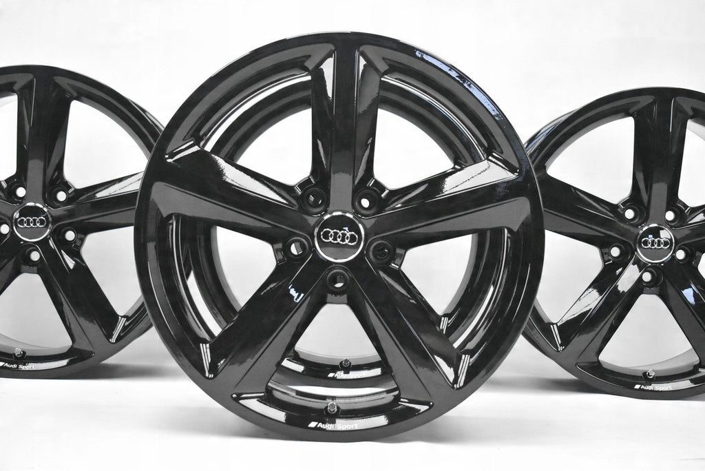 4x Alufelge 18 Zoll 9.0" 5x112 52ET Glanz Schwarz 8J0601025M Audi Rim Wheel