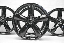 Laden Sie das Bild in den Galerie-Viewer, 4x Alufelge 18 Zoll 9.0&quot; 5x112 52ET Glanz Schwarz 8J0601025M Audi Rim Wheel