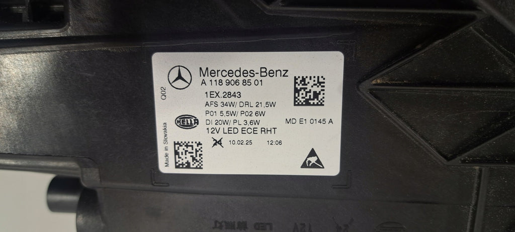 Frontscheinwerfer Mercedes-Benz Cla A1189068501 LED Links Scheinwerfer Headlight SCH3753538459in