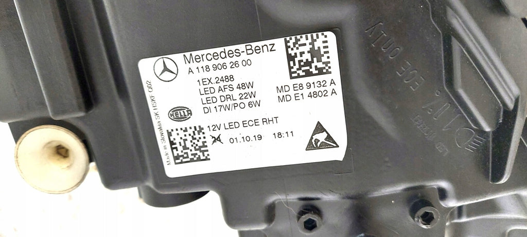 Frontscheinwerfer Mercedes-Benz Cla X118 A1189062600 Rechts Headlight SCH2801130577fb