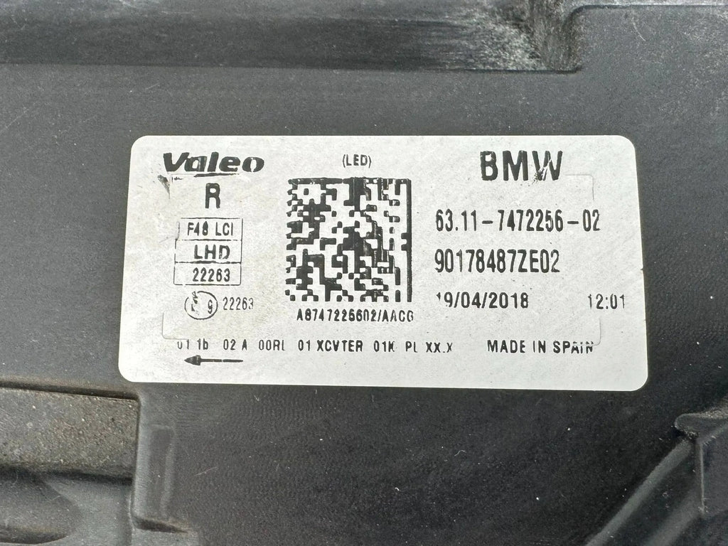 Frontscheinwerfer BMW X1 F48 7472256-02 Full LED Rechts Scheinwerfer Headlight SCH1424649926tq