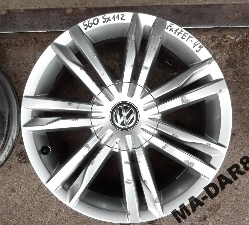 1x Alufelge 17 Zoll 7.0" 5x112 49ET Glanz Silber 5G0601025BS VW Golf Viii FEL5459731502wx