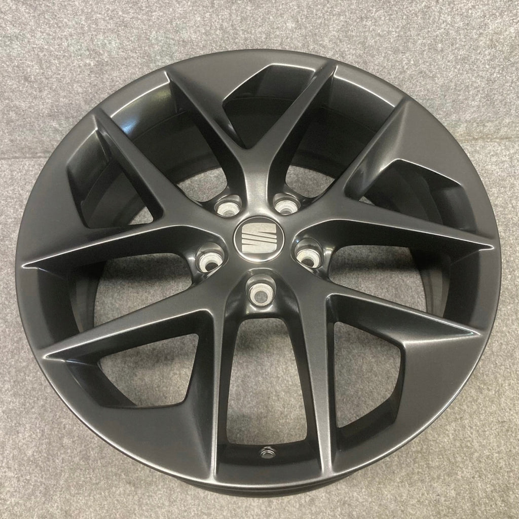 4x Alufelge 18 Zoll 7.5" 5x112 51ET Matt Schwarz 5F0601025F Seat Leon Rim Wheel FEL3040088596rq