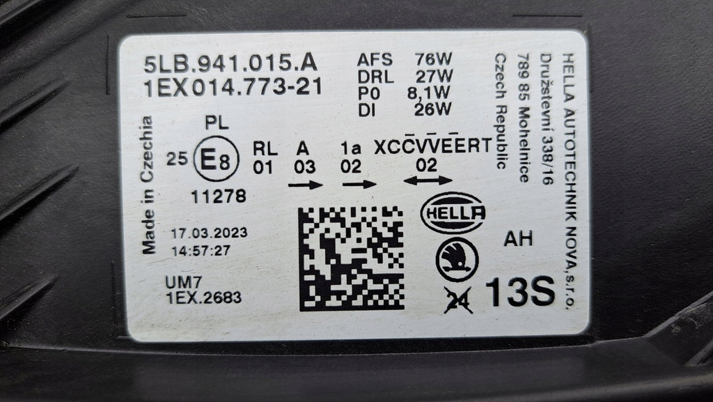 Frontscheinwerfer Skoda Enyaq 5LB941015A Links Scheinwerfer Headlight