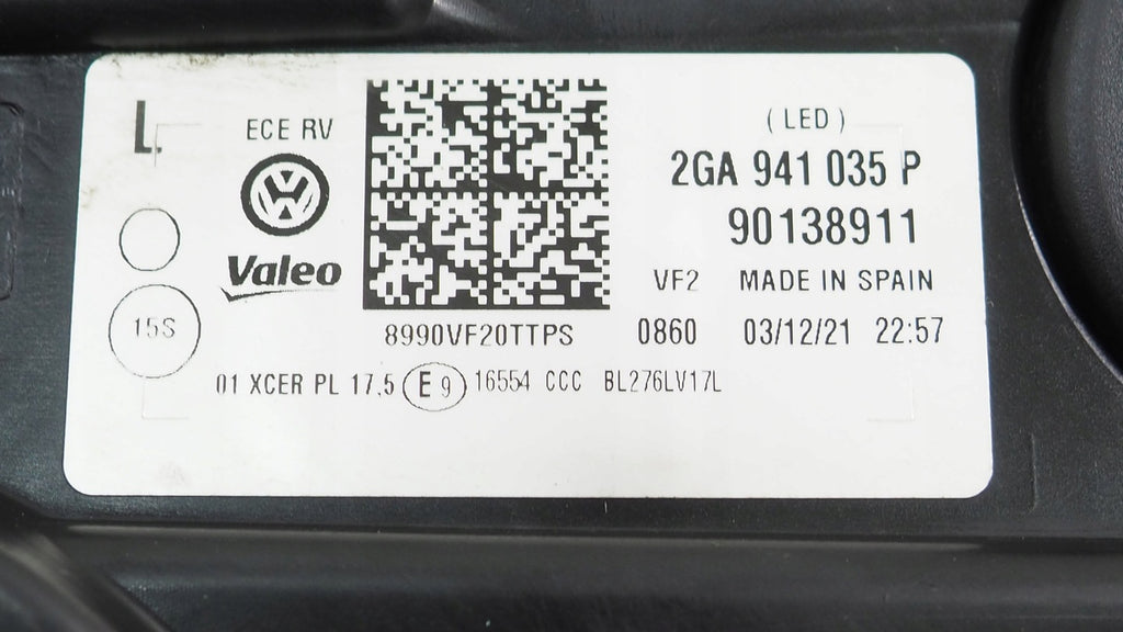 Frontscheinwerfer VW T Roc 2GA941035P Full LED Ein Stück (Rechts oder Links) SCH1566420214rr