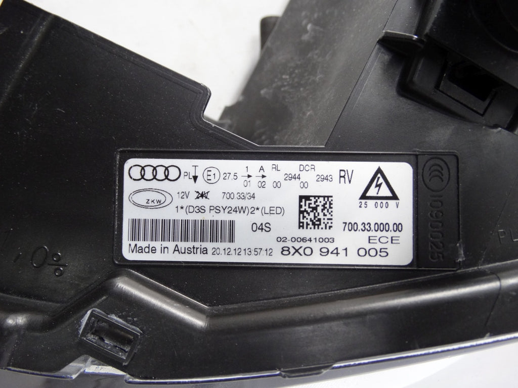 Frontscheinwerfer Audi A1 8X0941005 Xenon Links Scheinwerfer Headlight SCH8645357689fr
