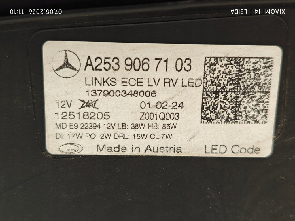 Frontscheinwerfer Mercedes-Benz Glc X253 A2539067103 Links Headlight SCH2994591658to