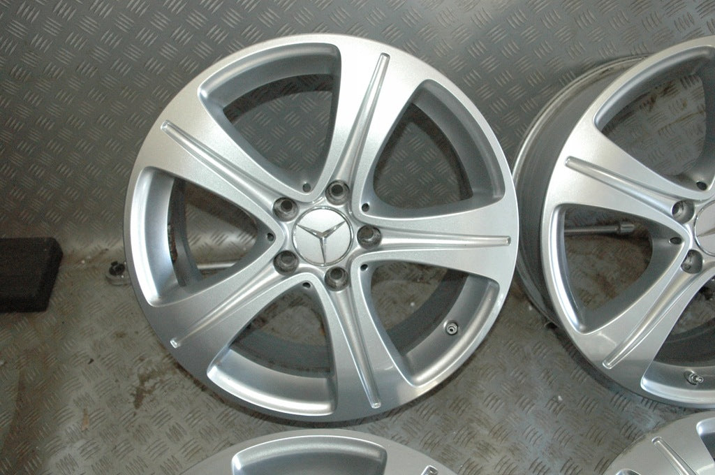 4x Alufelge 17 Zoll 7.5" 5x112 40ET Glanz Silber A2134011200 Mercedes-Benz FEL9305230009im
