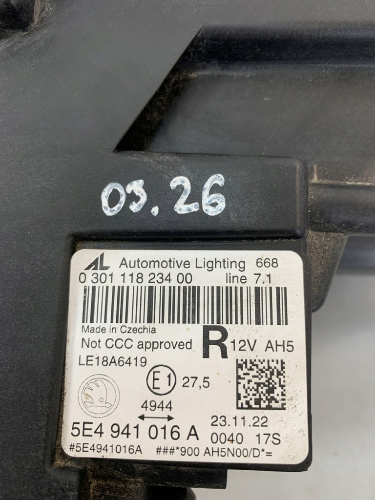 Frontscheinwerfer Skoda Octavia 5E1941016A Rechts Scheinwerfer Headlight SCH6401245417tx