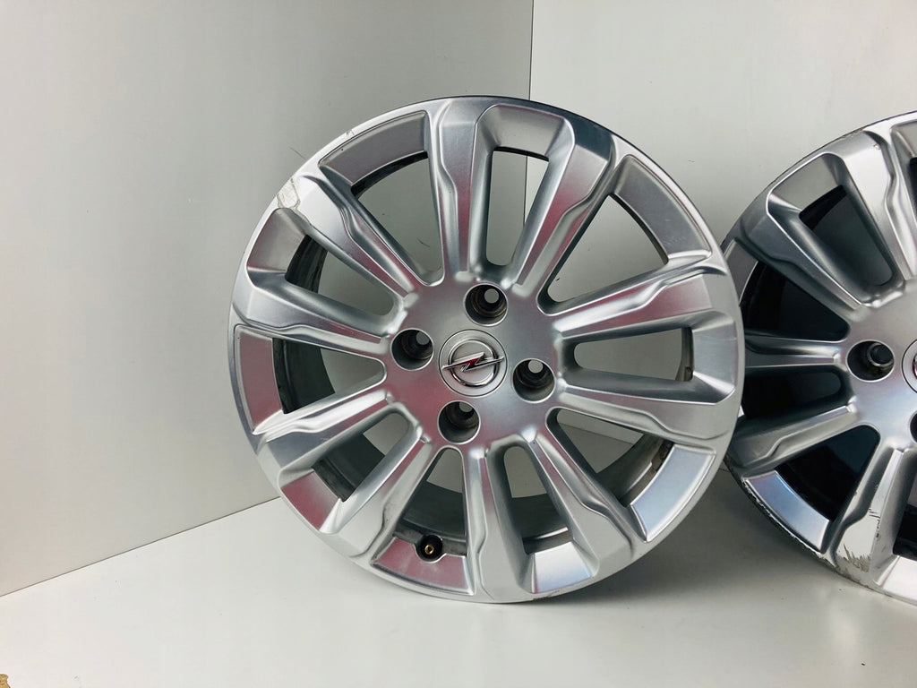 4x Alufelge 16 Zoll 6.5" 4x108 32ET Glanz Silber 9835097280 Opel Mokka Rim Wheel