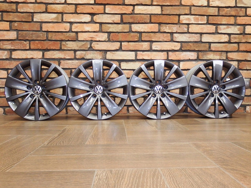 4x Alufelge 16 Zoll 6.5" 5x112 33ET Glanz Grau VW Sharan Rim Wheel FEL1255411742fl