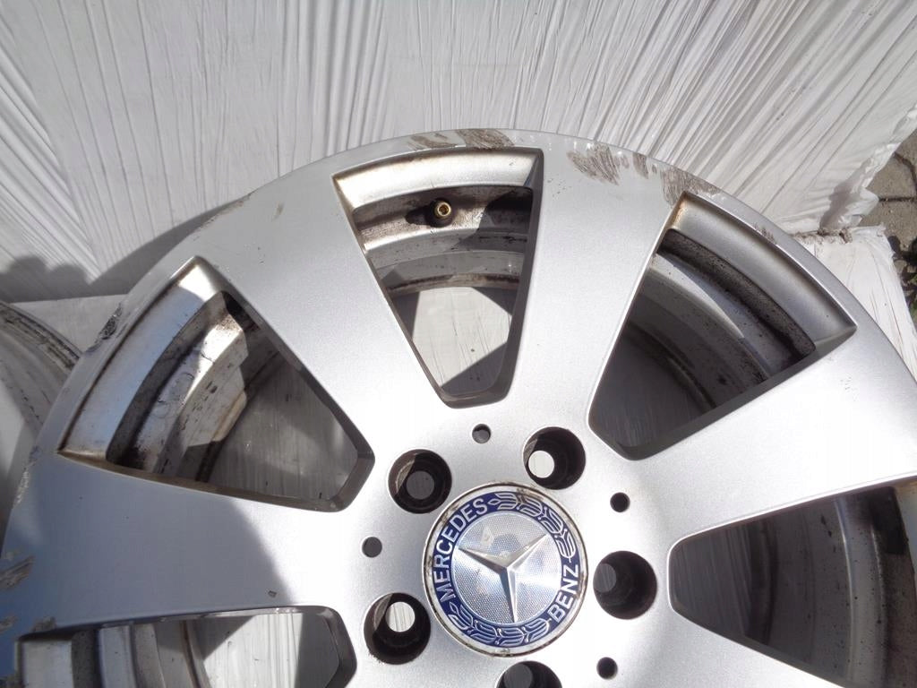 4x Alufelge 16 Zoll 7.0" 5x112 43ET Silber Mercedes-Benz W204 Rim Wheel FEL1555098257py