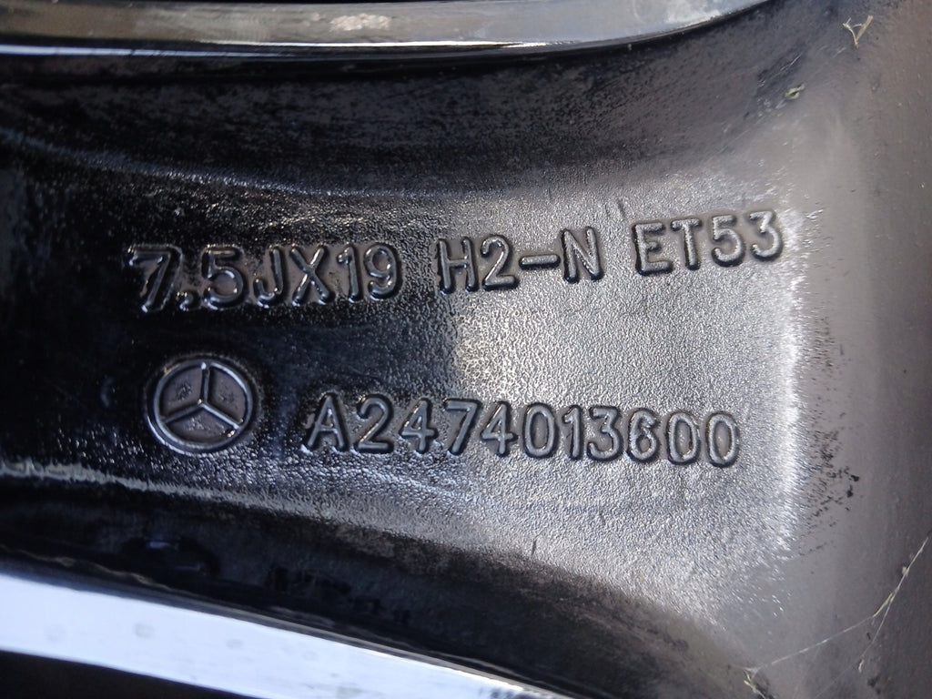 1x Alufelge 19 Zoll 7.5" 5x112 53ET Glanz A2474013600 Mercedes-Benz Rim Wheel FEL5206385031ea