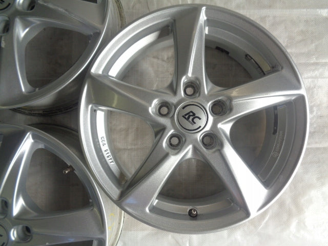 4x Alufelge 16 Zoll 6.0" 5x112 43ET Glanz Silber Rim Wheel FEL6036442867gz
