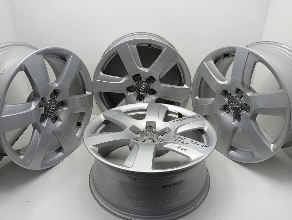 4x Alufelge 17 Zoll 7.0" 5x112 25ET 4G860125H Audi Rim Wheel FEL9655742893nv