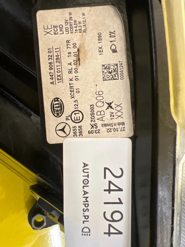 Frontscheinwerfer Mercedes-Benz Vito W447 Eqv A4479063201 LED Rechts oder Links