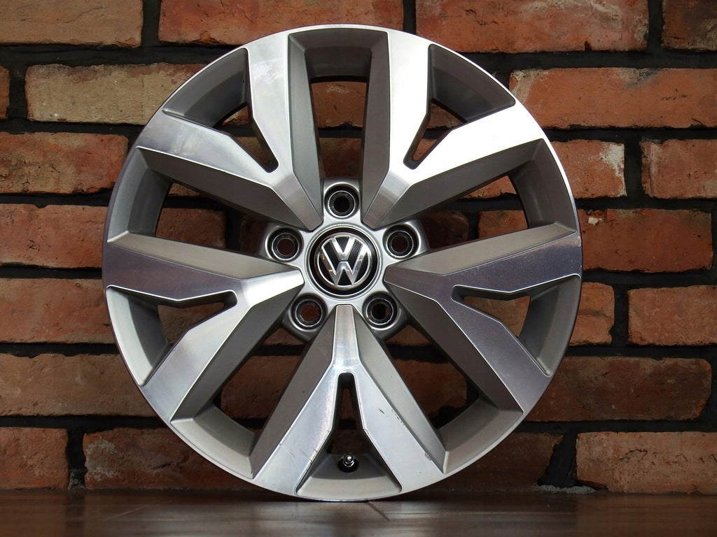 4x Alufelge 16 Zoll 6.5" 5x112 48ET Glanz Silber VW Golf Touran Rim Wheel FEL1050158444cu