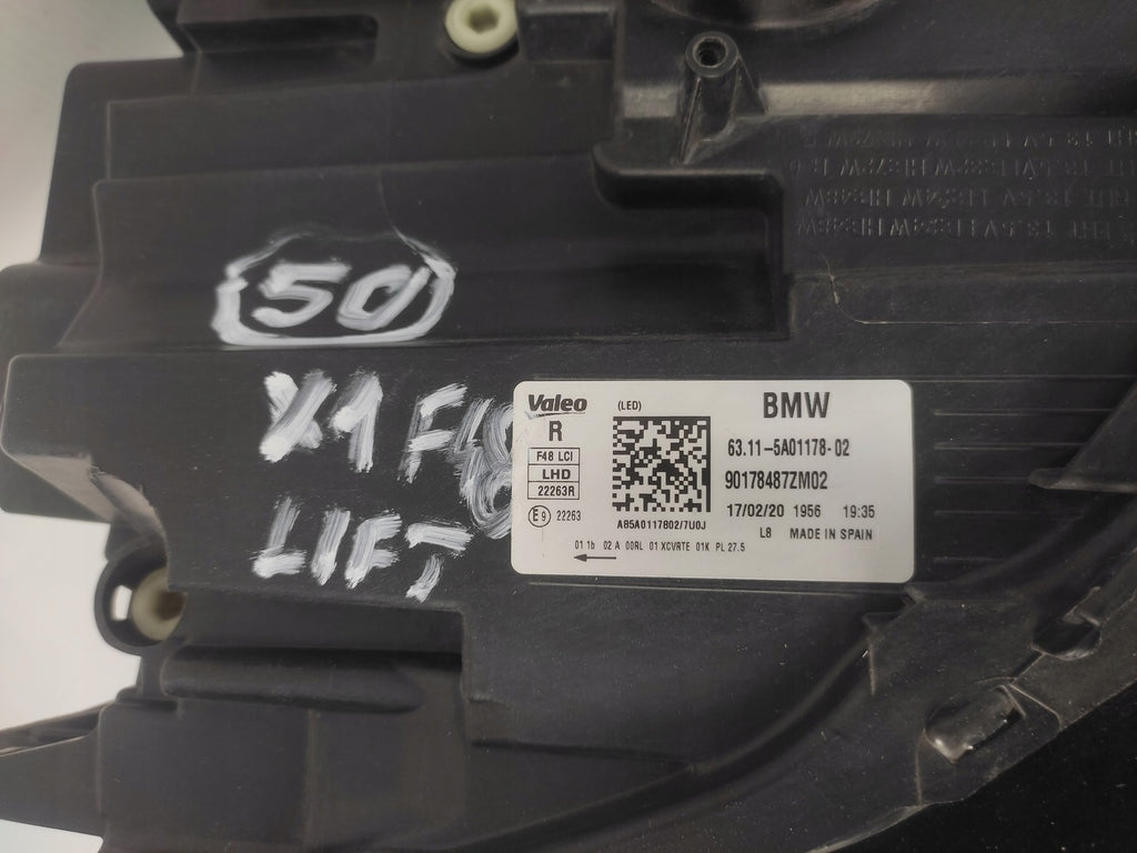 Frontscheinwerfer BMW X1 F48 5A01178 Full LED Rechts Scheinwerfer Headlight SCH6907515180qm