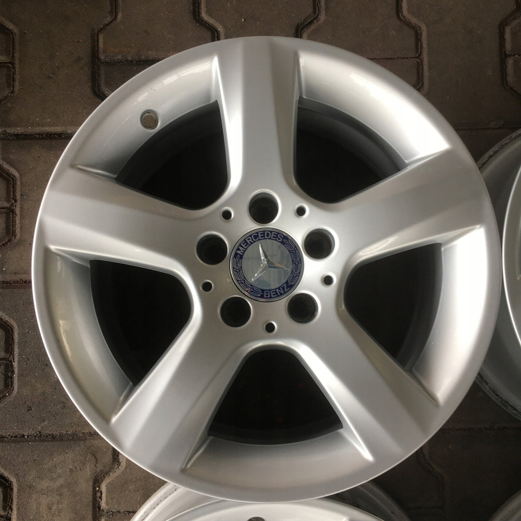 4x Alufelge 16 Zoll 7.0" 5x112 37 5ET Silber Mercedes-Benz Rim Wheel FEL2833474445kf