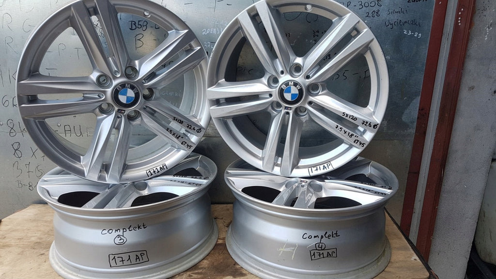 1x Alufelge 18 Zoll 7.5" 5x120 45ET Glanz Silber 7845852 BMW 1 F20 Rim Wheel FEL9562190623ov